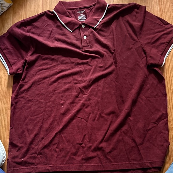 Arizona Jean Company Maroon Polo with White Trim - Picture 1 of 4